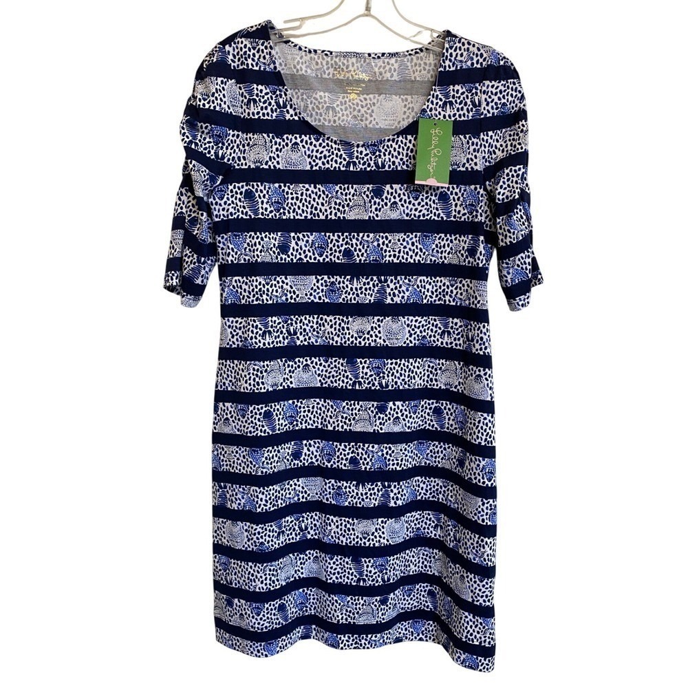 Lilly Pulitzer LaJolla Dress High Tide Heart and Sole Stripe - S NWT - Picture 4 of 12